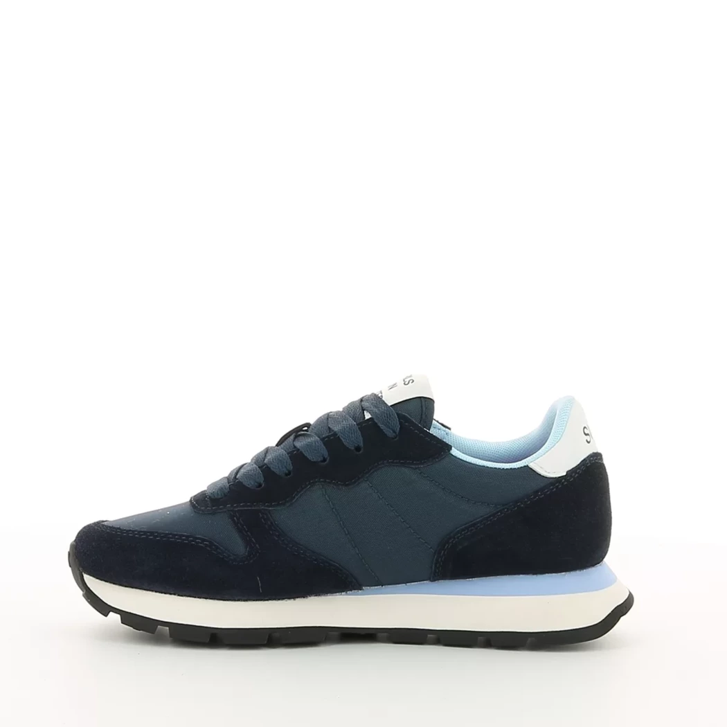 Image (4) de la chaussures Sun68 - Baskets Bleu en Cuir nubuck