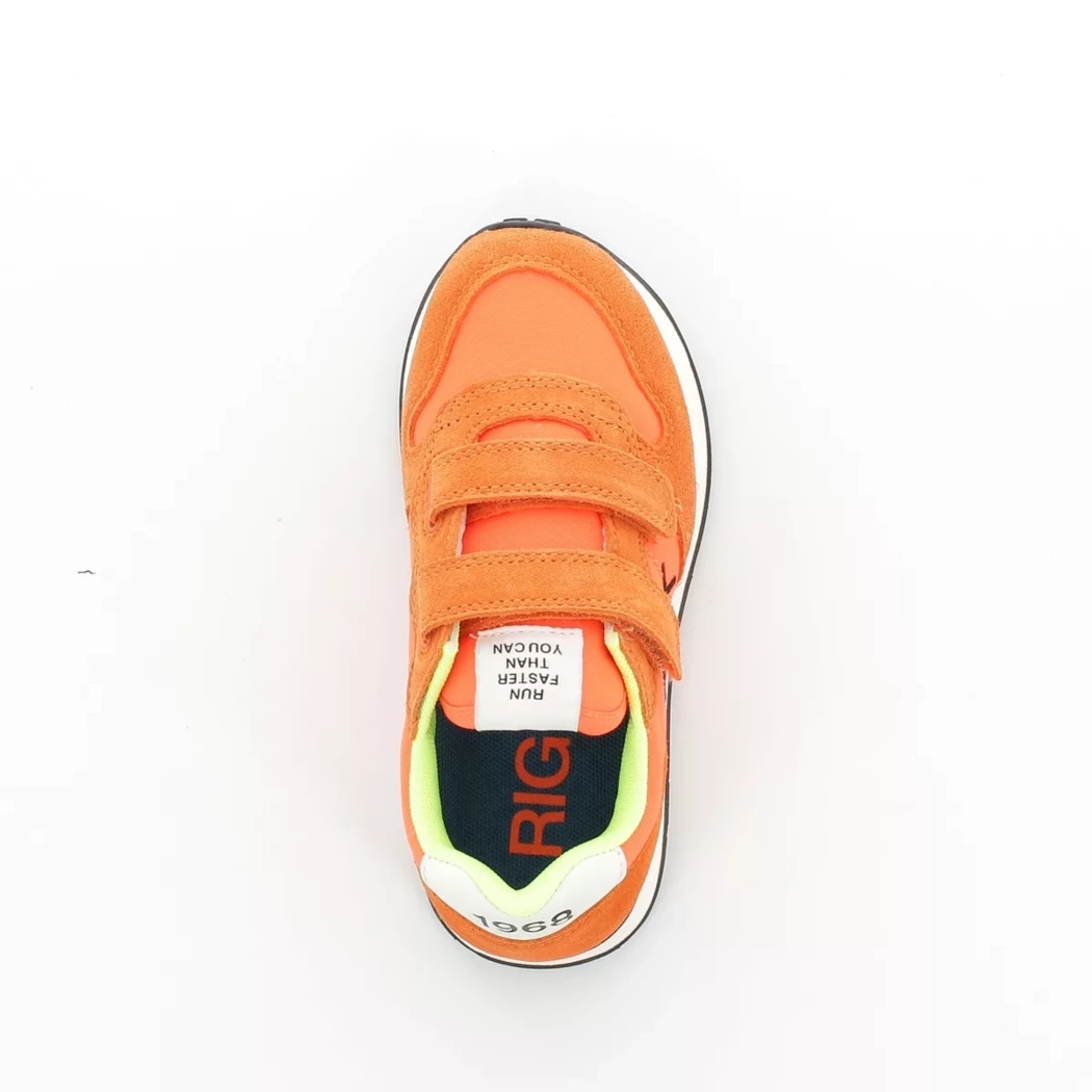 Image (6) de la chaussures Sun68 - Baskets Orange en Cuir nubuck