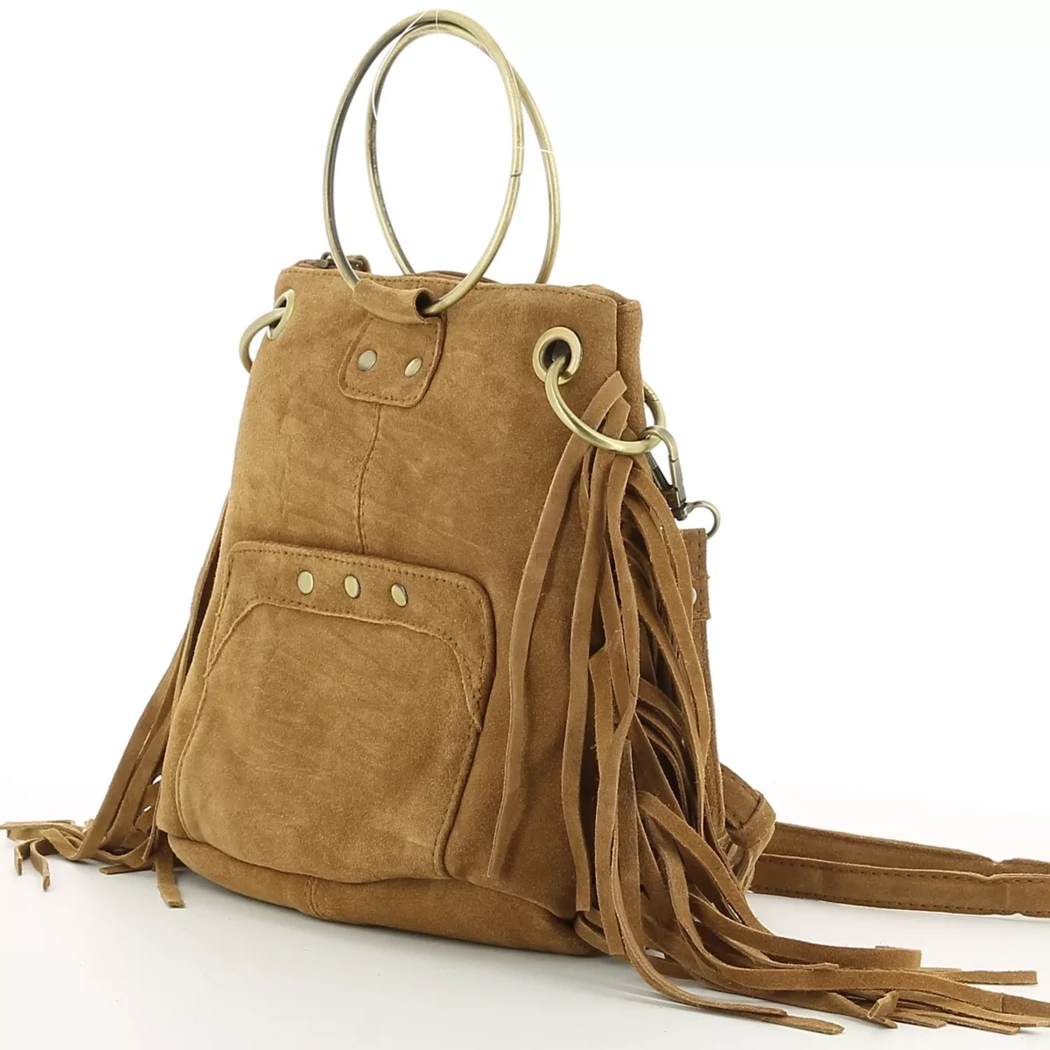 Image (4) de la chaussures Les Fées de Bengale - Sacs à main Cuir naturel / Cognac en Cuir nubuck