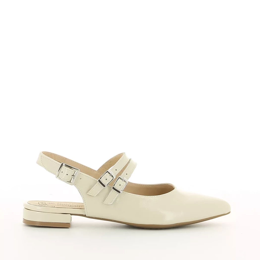 Image (2) de la chaussures Les Fees de Bengale - Escarpins Beige en Cuir