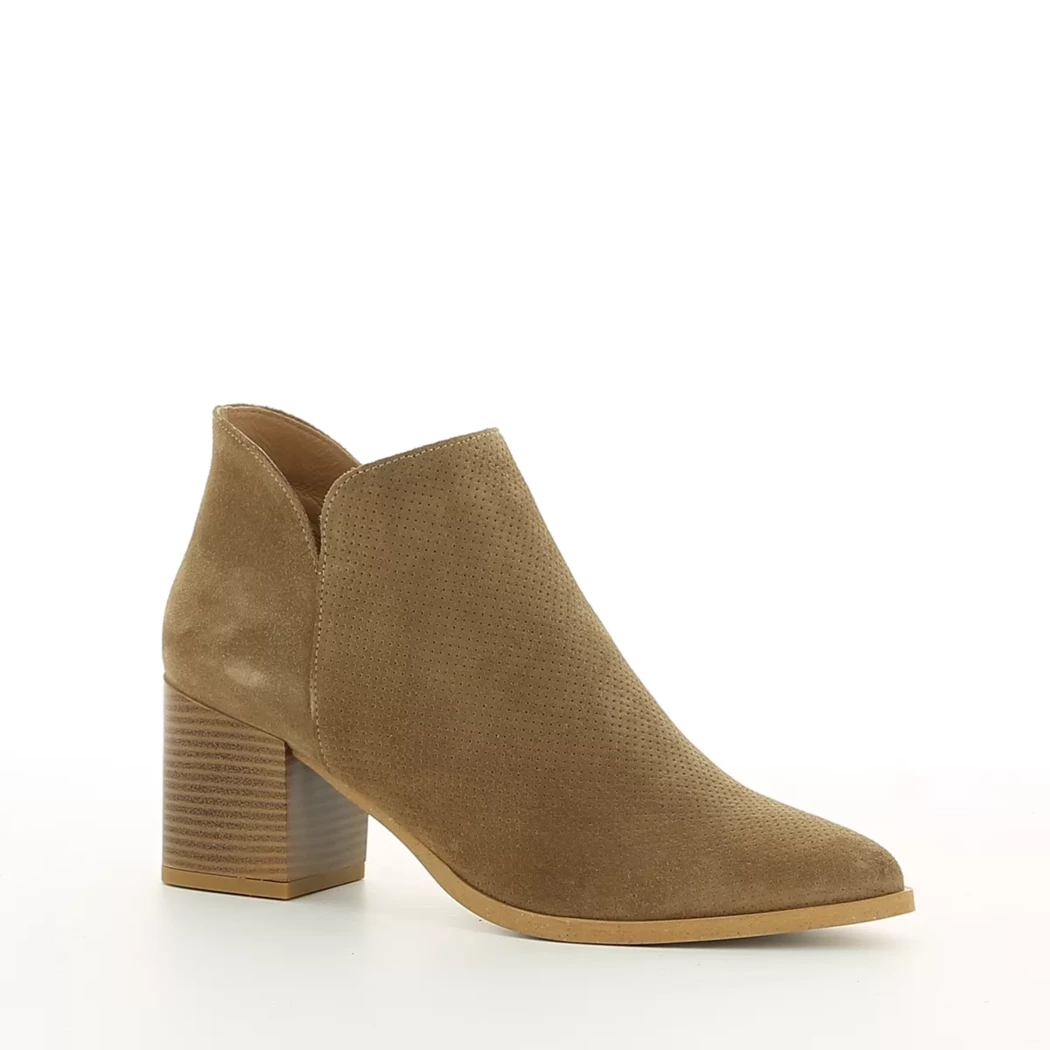 Image (1) de la chaussures Fleur de Safran - Boots Taupe en Cuir nubuck