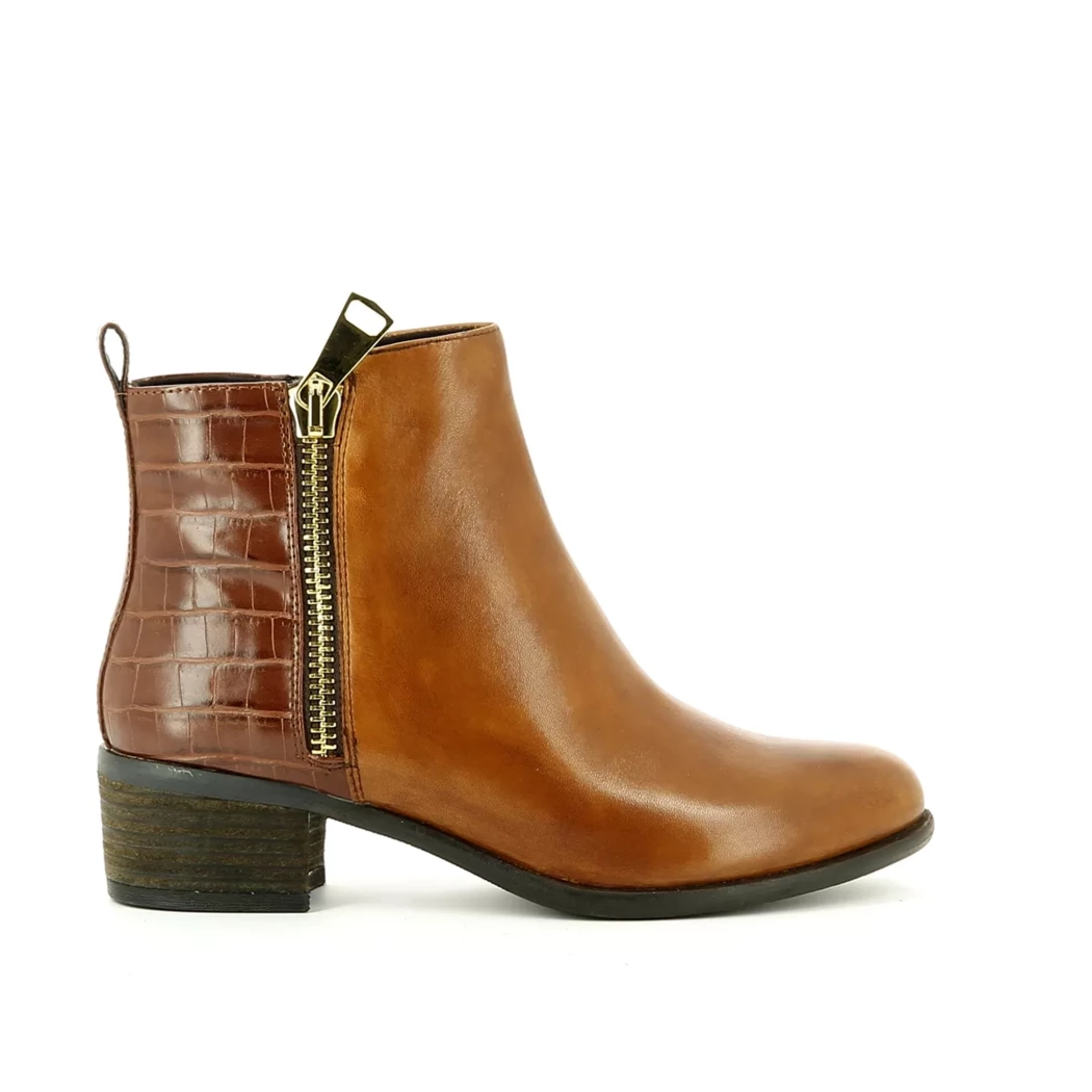 Image (2) de la chaussures Steven New York - Boots Cuir naturel / Cognac en Cuir