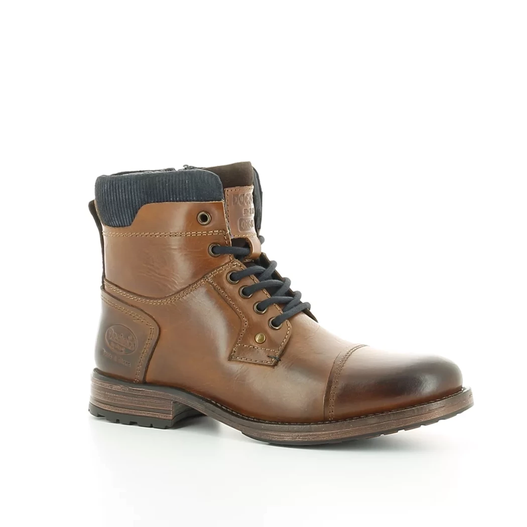 Image (1) de la chaussures Dockers - Bottines Cuir naturel / Cognac en Cuir