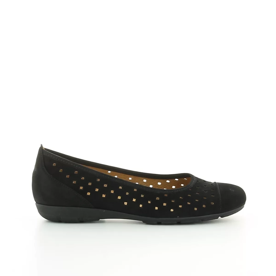 Image (2) de la chaussures Gabor - Ballerines Noir en Cuir nubuck