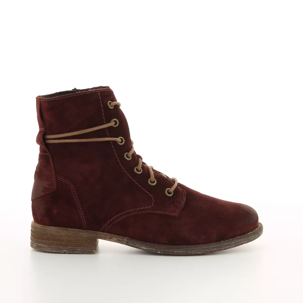 Image (2) de la chaussures Josef Seibel - Bottines Bordeaux en Cuir nubuck