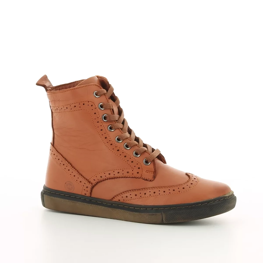 Image (1) de la chaussures Kok'oon - Bottines Orange en Cuir