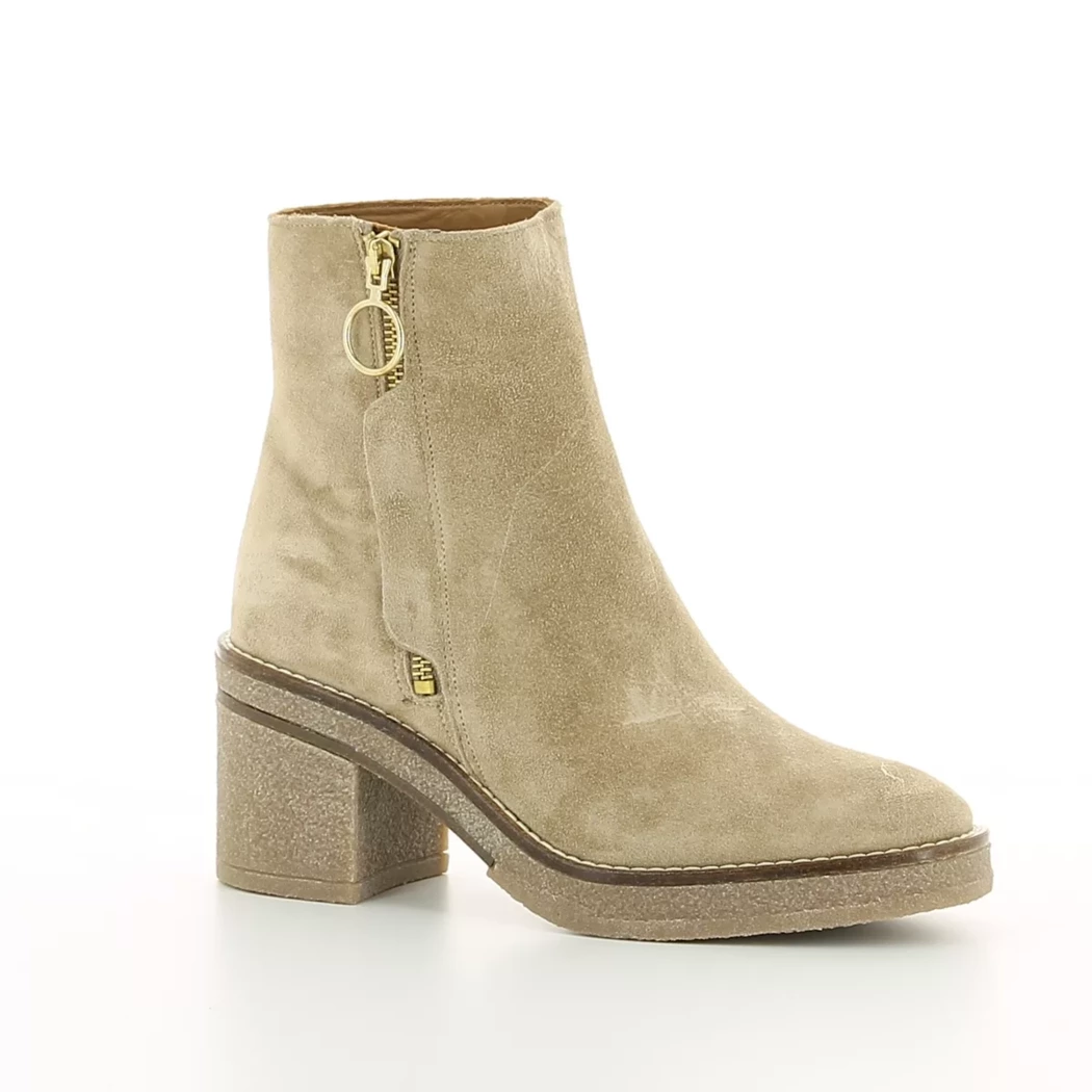 Image (1) de la chaussures Alpe - Boots Beige en Cuir nubuck