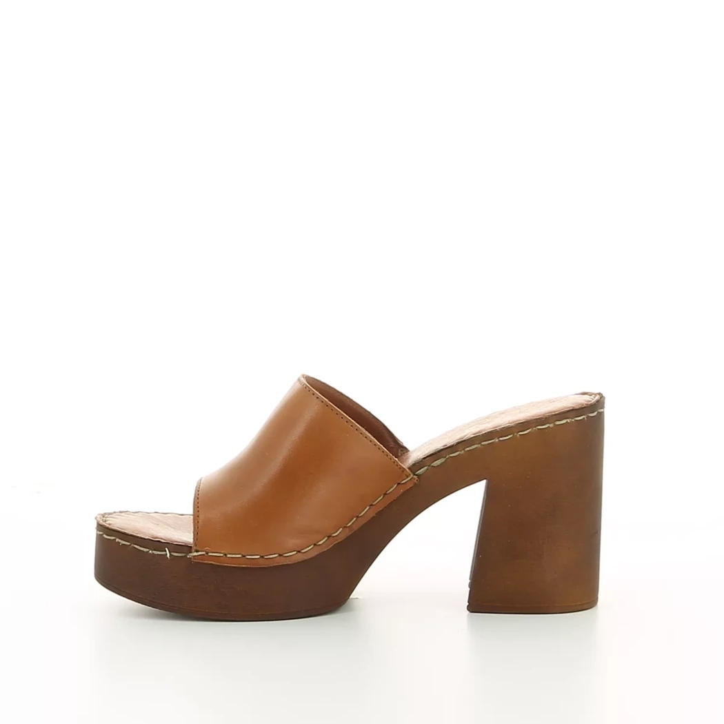 Image (4) de la chaussures Dozo - Mules et Sabots Cuir naturel / Cognac en Cuir