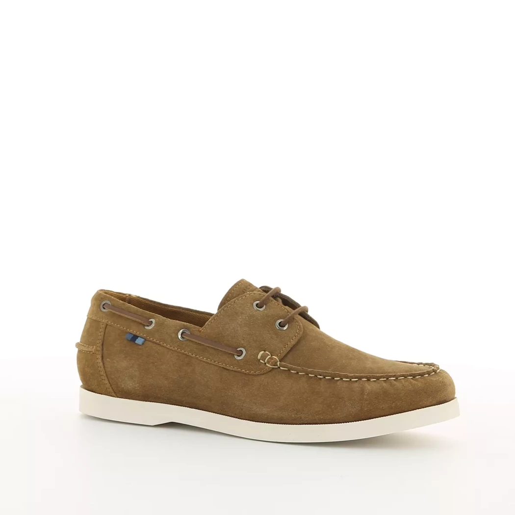 Image (1) de la chaussures Jack & Jones - Chaussures bateau Cuir naturel / Cognac en Cuir nubuck