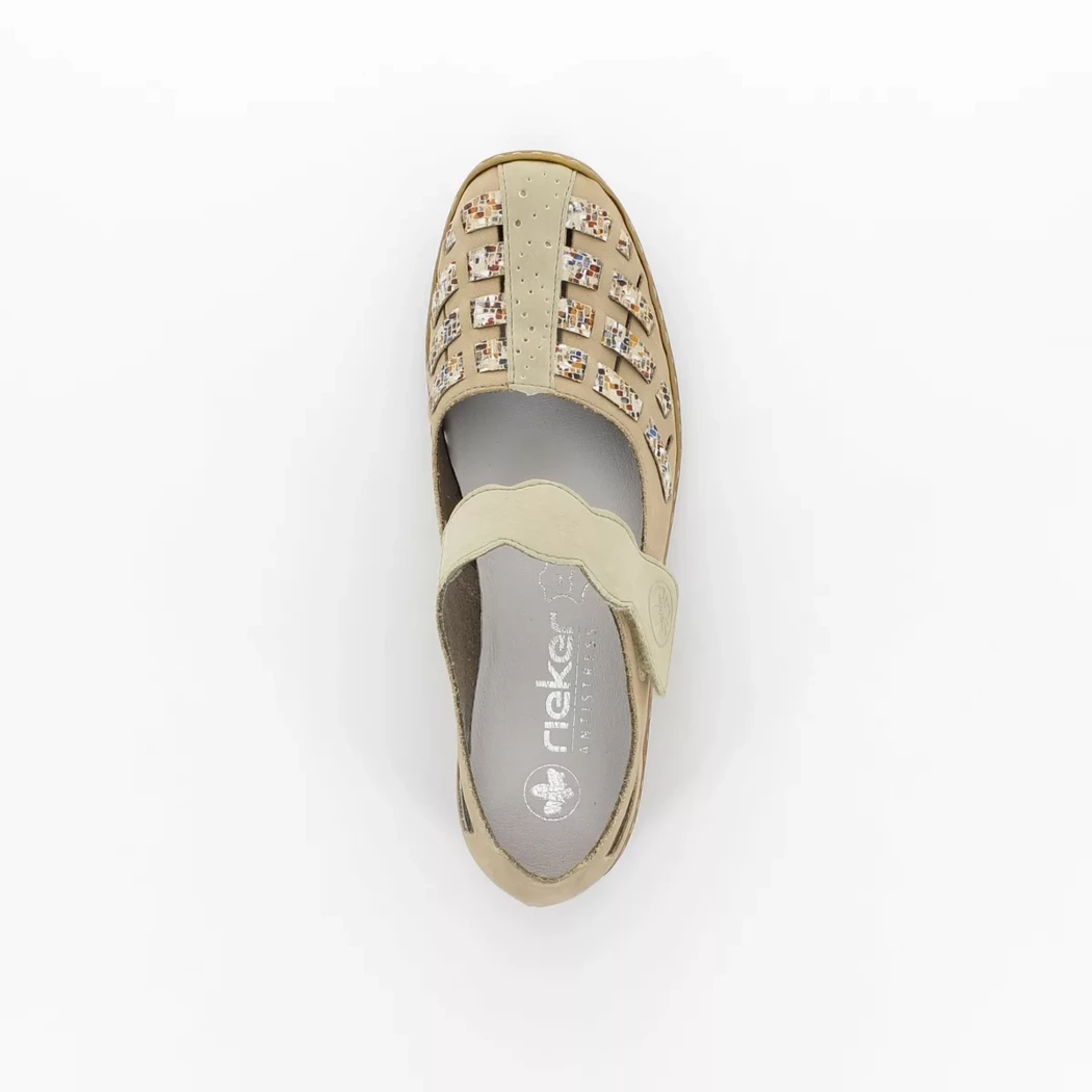 Image (6) de la chaussures Rieker - Escarpins Beige en Cuir nubuck