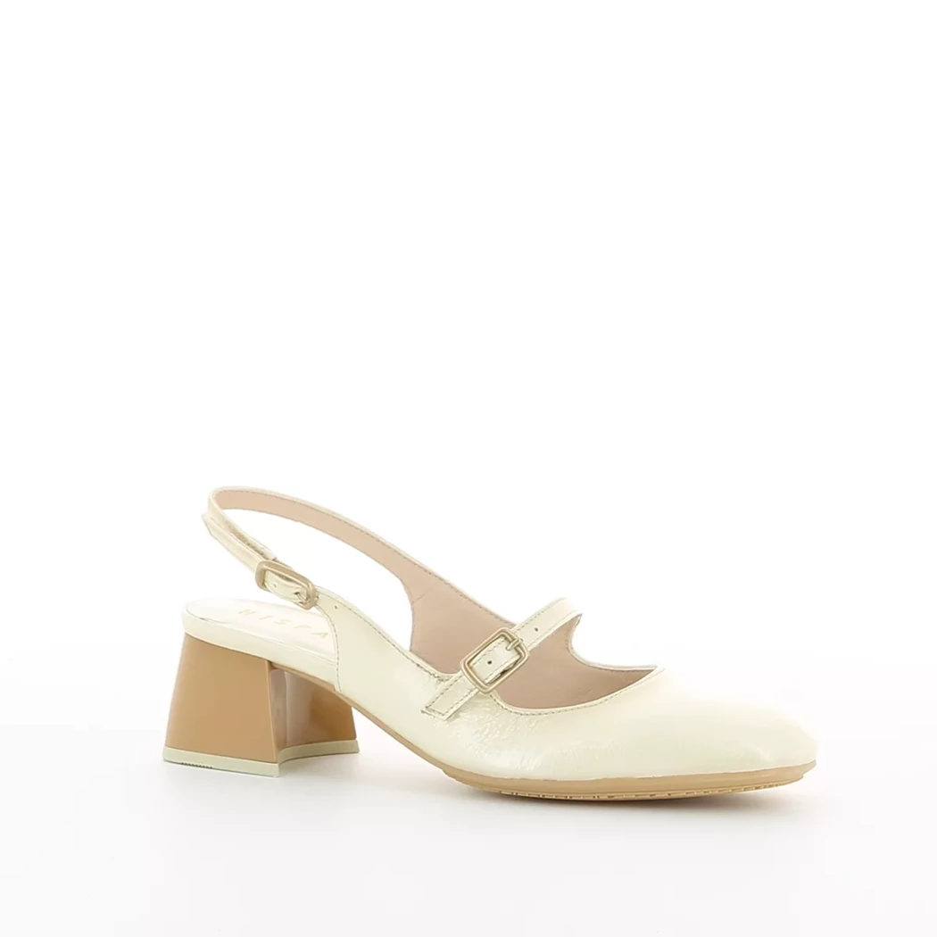 Image (1) de la chaussures Hispanitas - Escarpins Beige en Cuir vernis