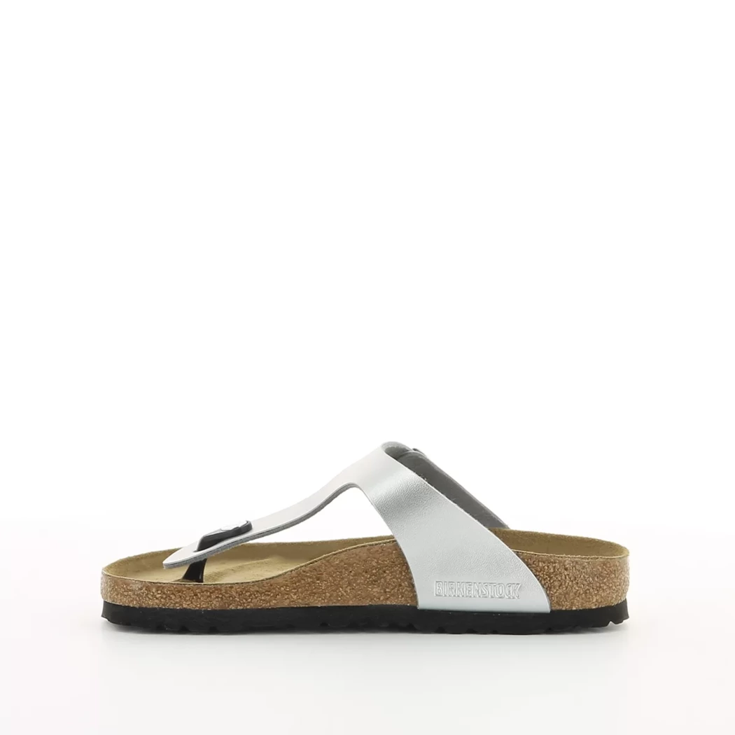 Image (4) de la chaussures Birkenstock - Mules et Sabots Argent en Cuir synthétique