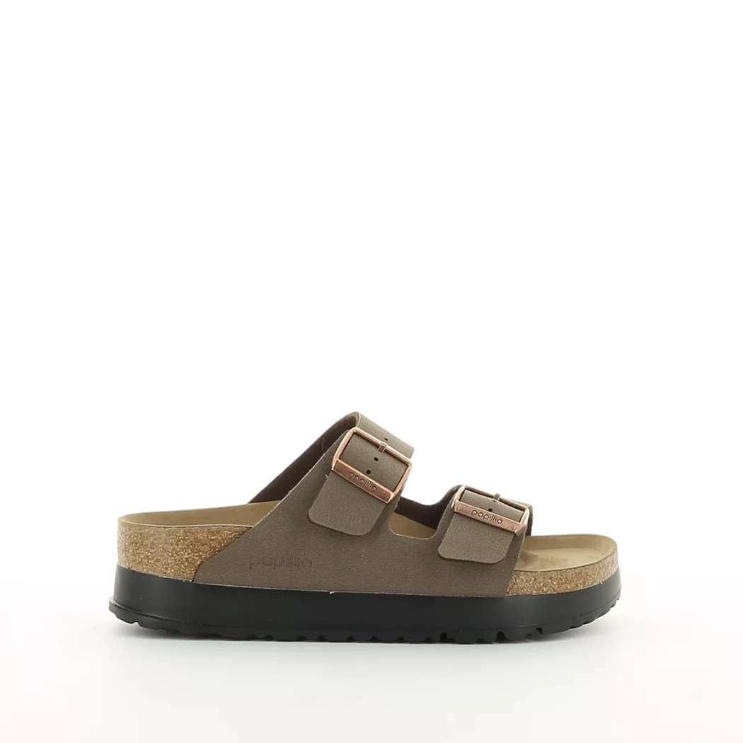 Image (2) de la chaussures Birkenstock - Mules et Sabots Marron en Cuir synthétique