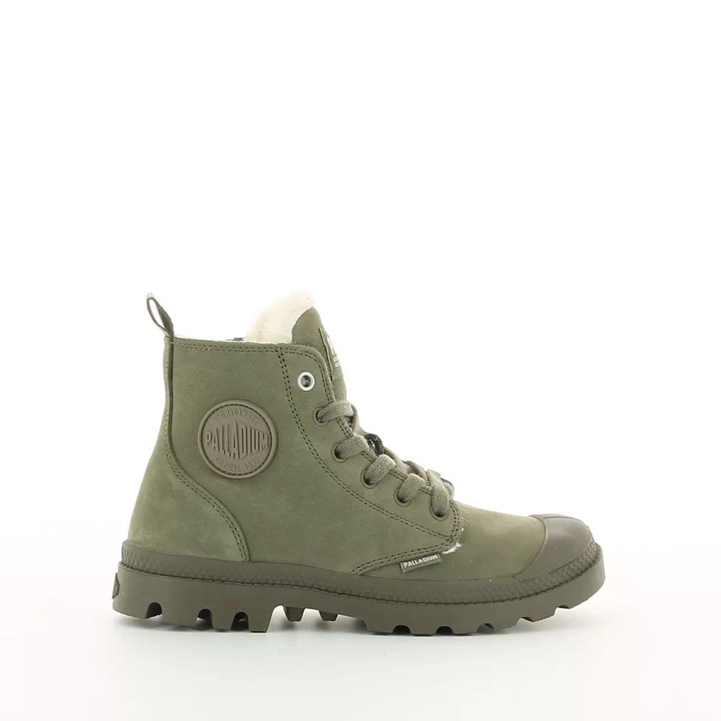 Image (2) de la chaussures Palladium - Bottines Vert en Cuir nubuck