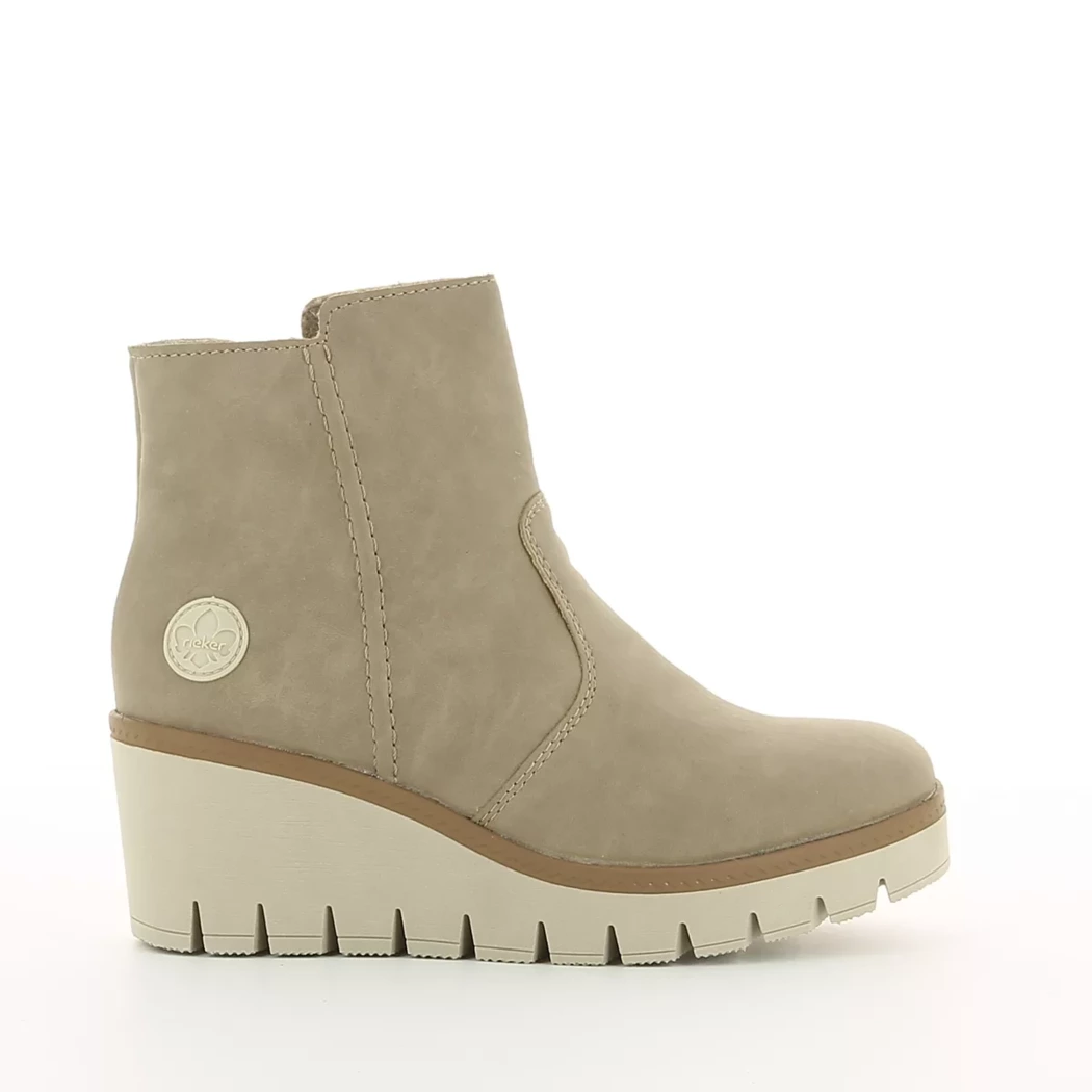 Image (2) de la chaussures Rieker - Boots Taupe en Cuir nubuck