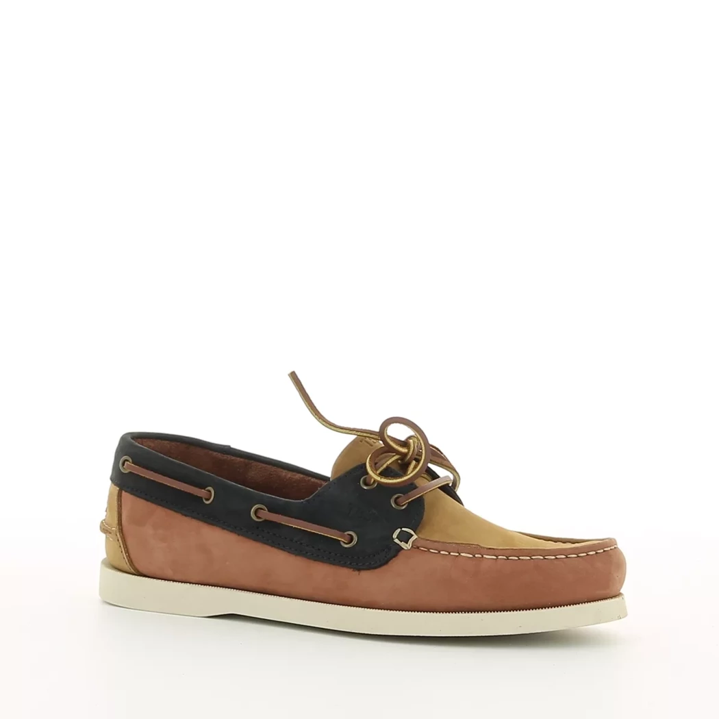 Image (1) de la chaussures Tbs - Chaussures bateau Orange en Cuir nubuck