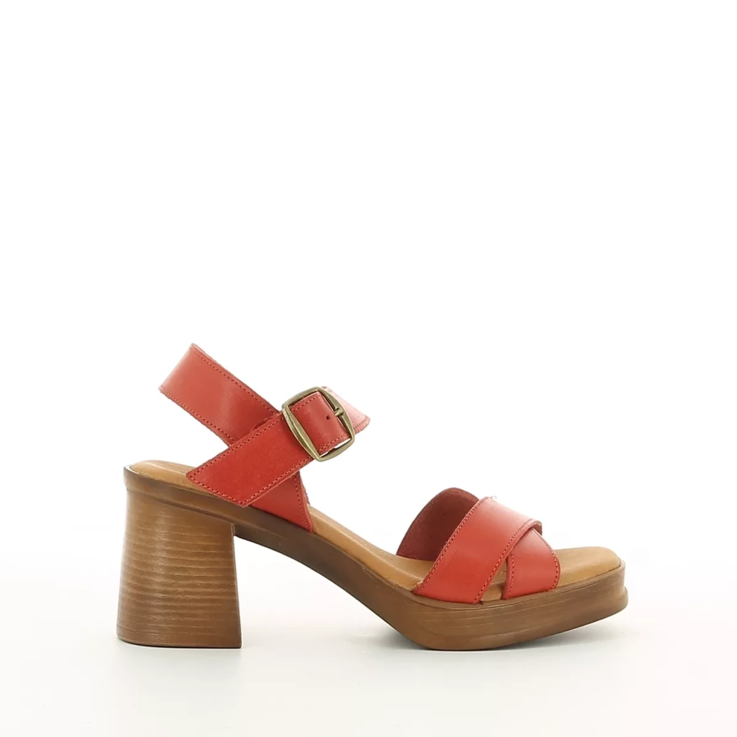 Image (2) de la chaussures Hee - Sandales et Nu-Pieds Rouge en Cuir