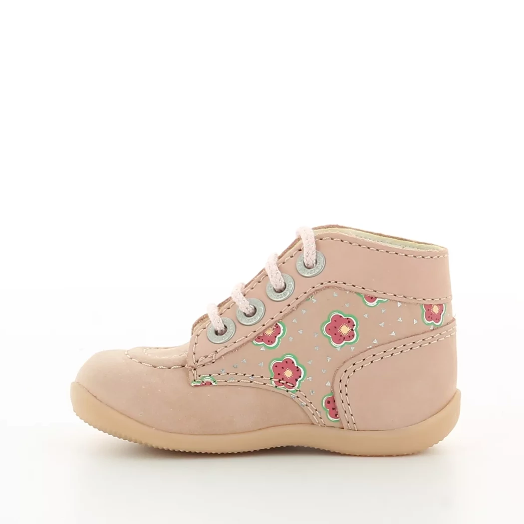 Image (4) de la chaussures Kickers - Bottines Rose en Cuir nubuck