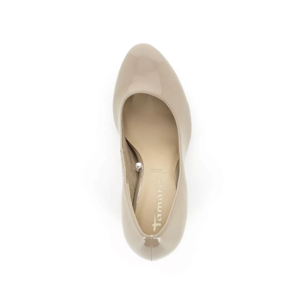 Image (6) de la chaussures Tamaris - Escarpins Taupe en Cuir vernis