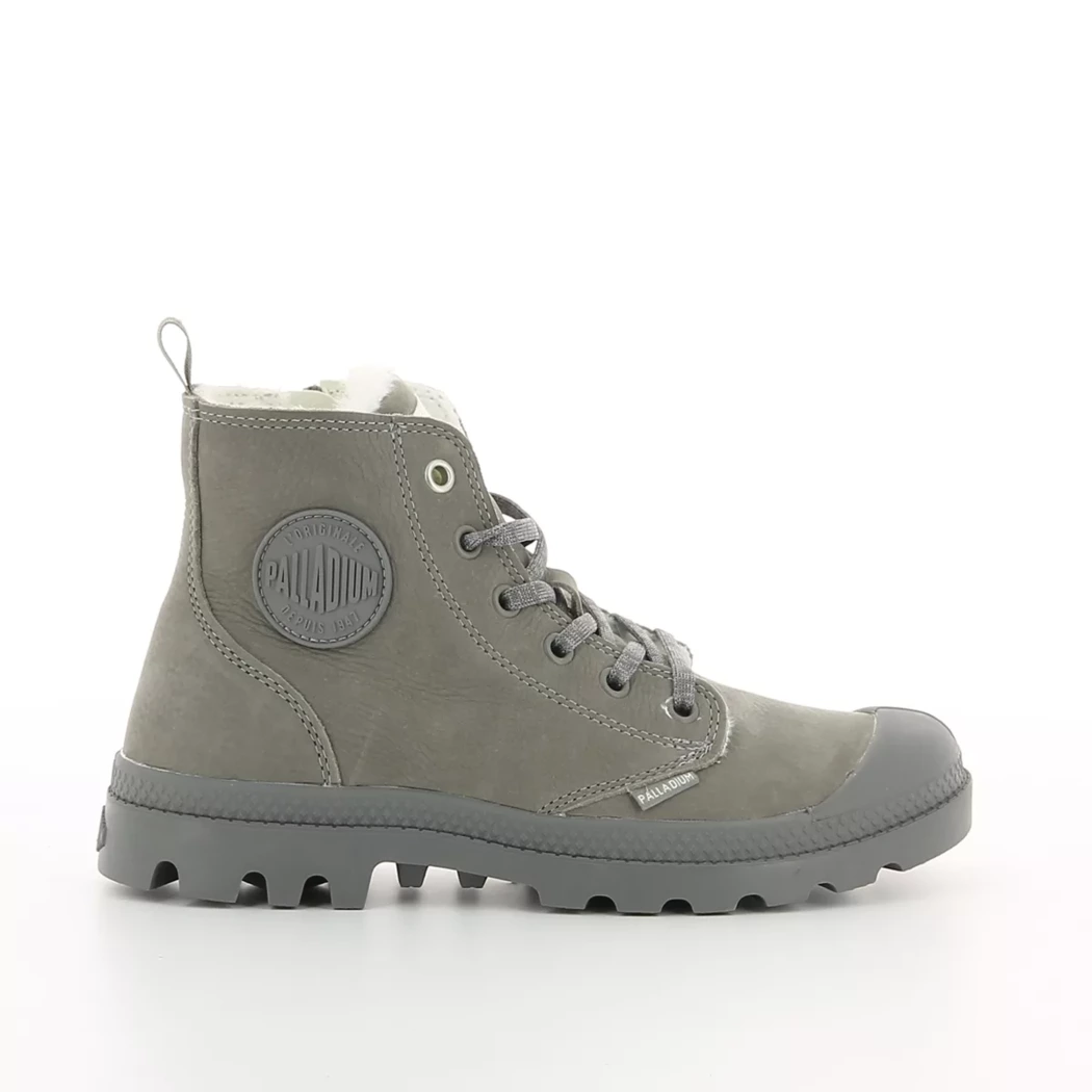 Image (2) de la chaussures Palladium - Bottines Gris en Cuir nubuck