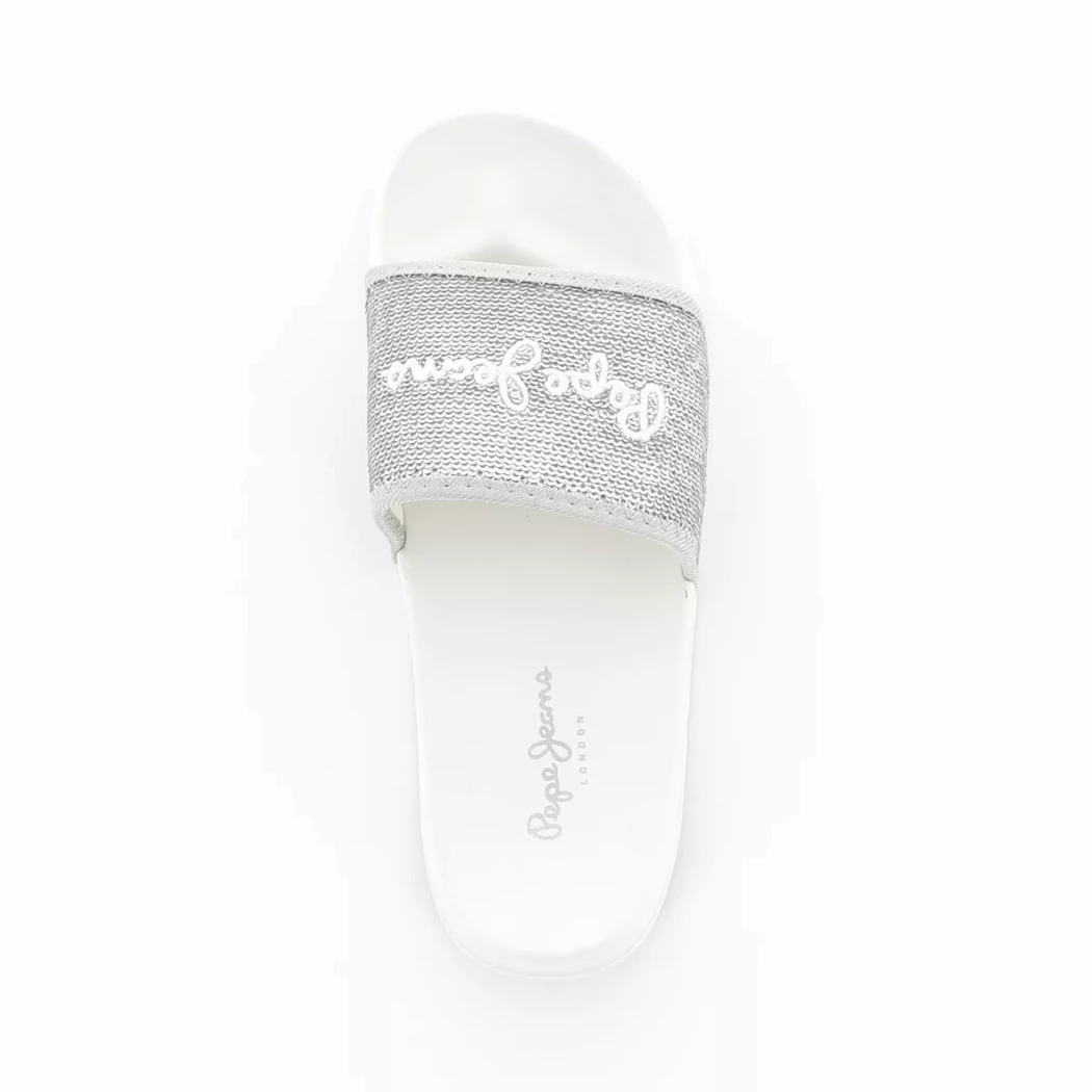 Image (6) de la chaussures Pepe Jeans - Tongs et Plage Argent en Textile