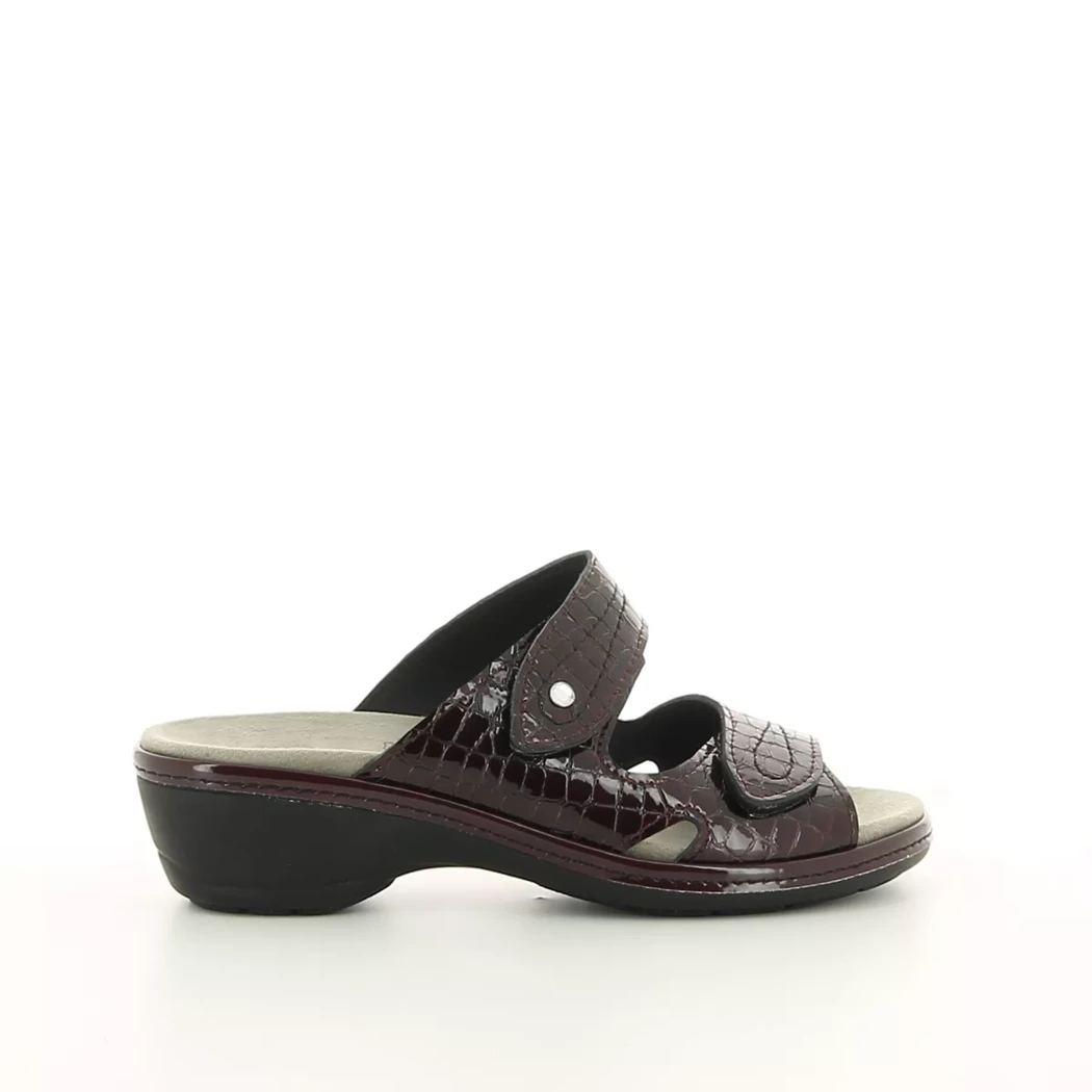 Image (2) de la chaussures Sens - Mules et Sabots Bordeaux en Cuir vernis