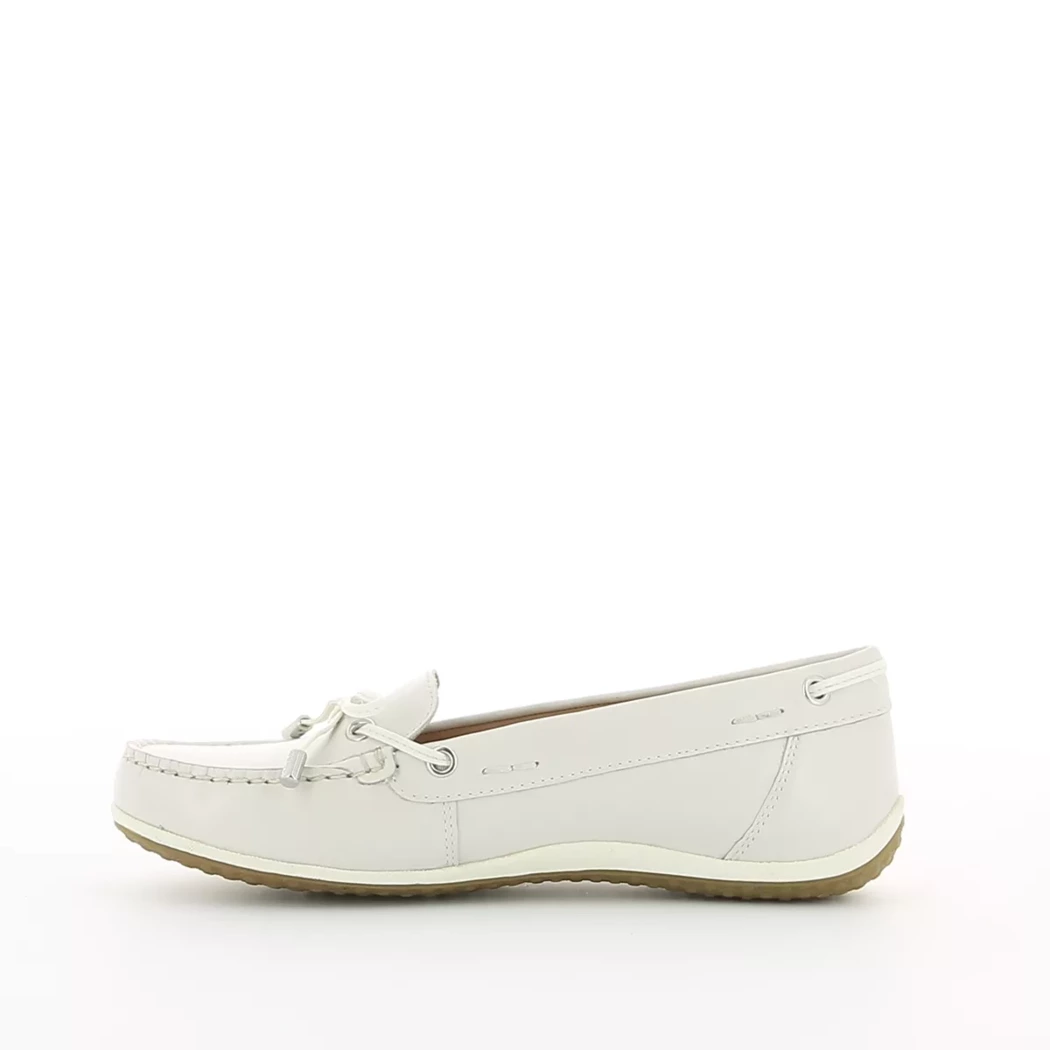 Image (4) de la chaussures Geox - Mocassins Blanc en Cuir