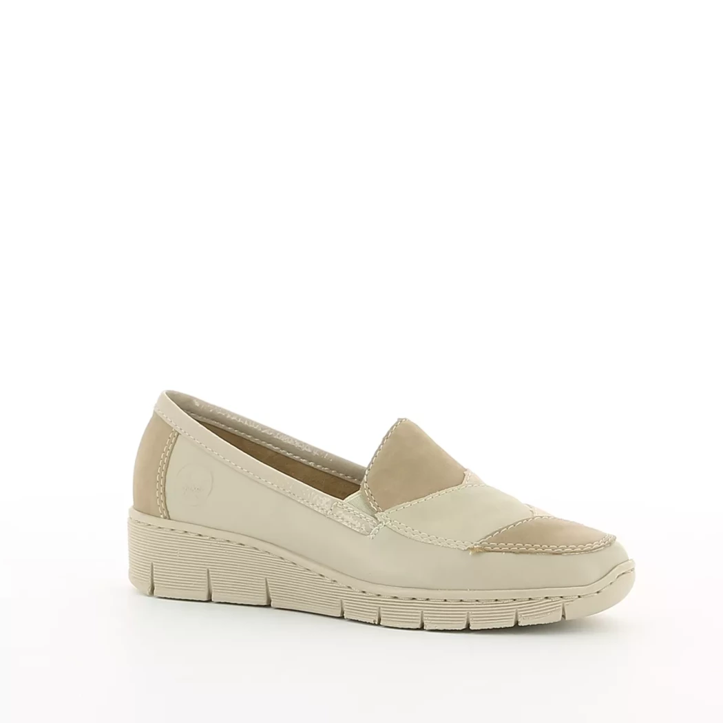 Image (1) de la chaussures Rieker - Mocassins Beige en Cuir