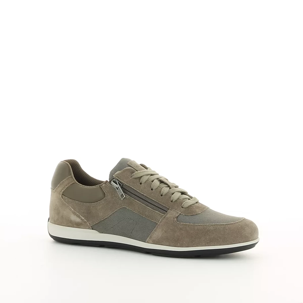 Image (1) de la chaussures Geox - Baskets Taupe en Cuir nubuck