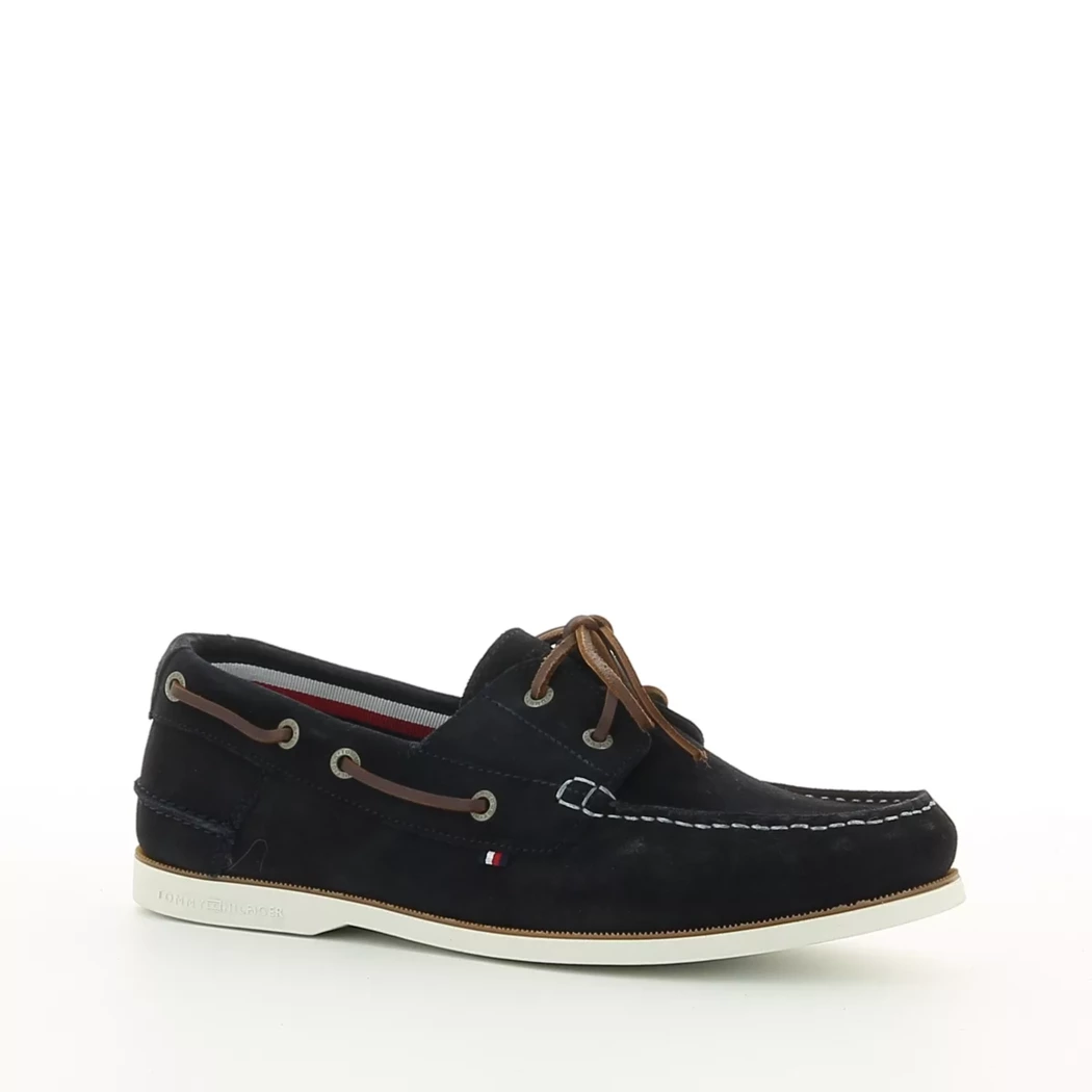 Image (1) de la chaussures Tommy Hilfiger - Chaussures bateau Bleu en Cuir nubuck