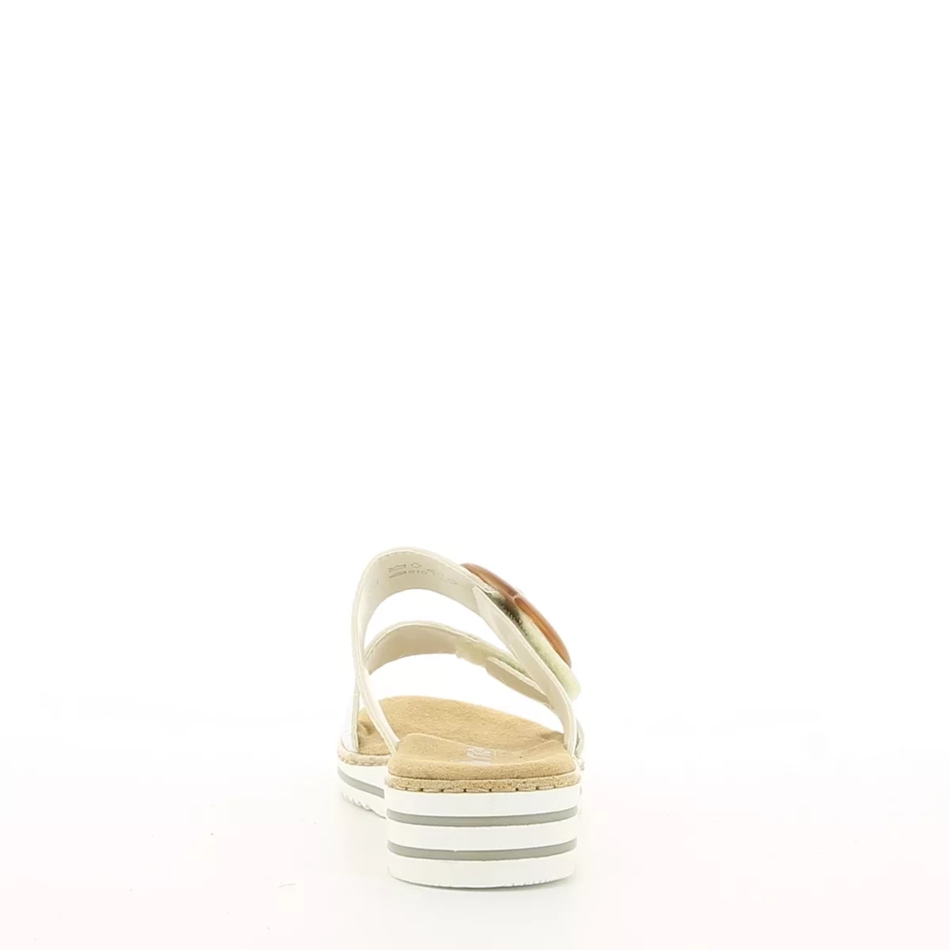 Image (3) de la chaussures Rieker - Mules et Sabots Blanc en Cuir synthétique