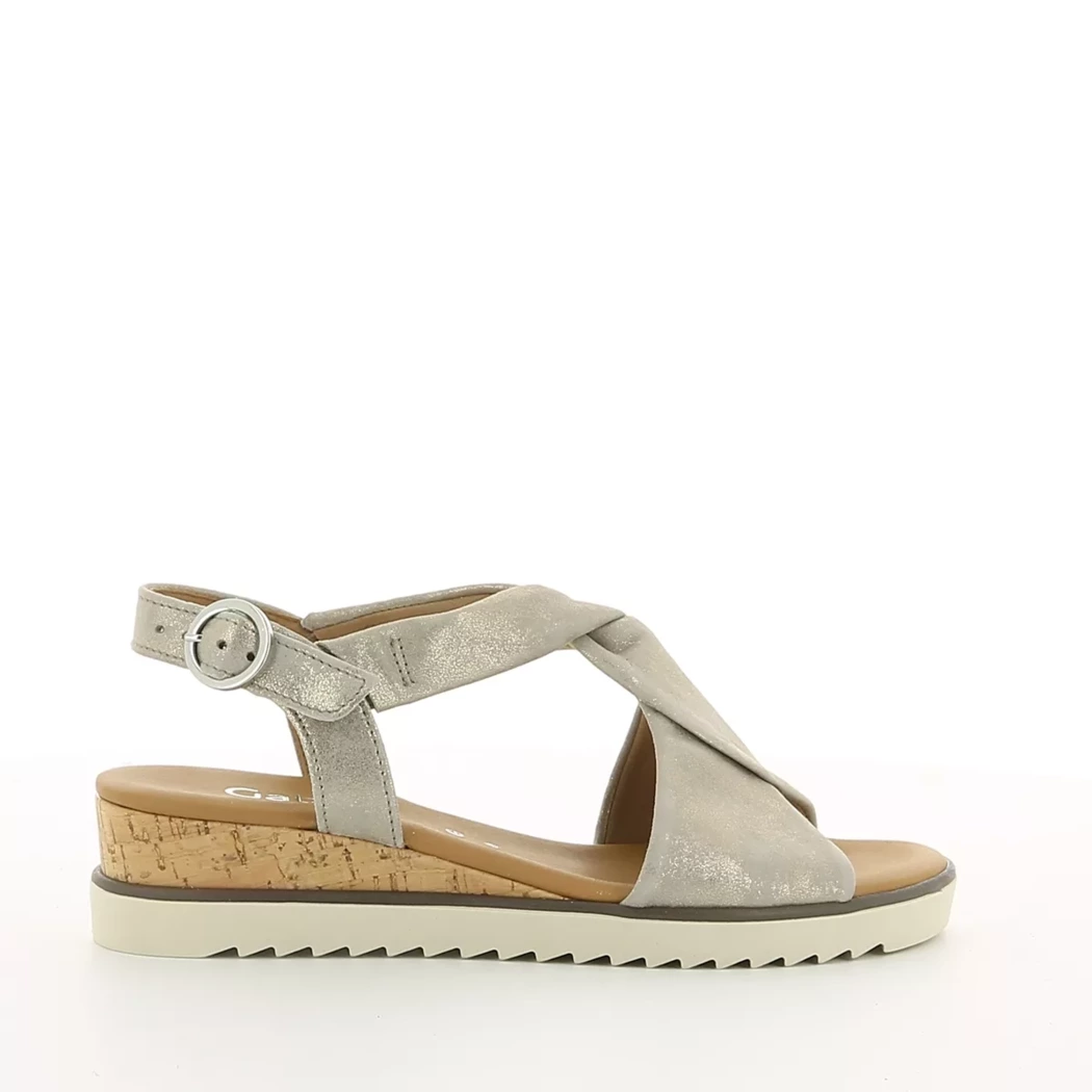 Image (2) de la chaussures Gabor - Sandales et Nu-Pieds Taupe en Cuir nubuck