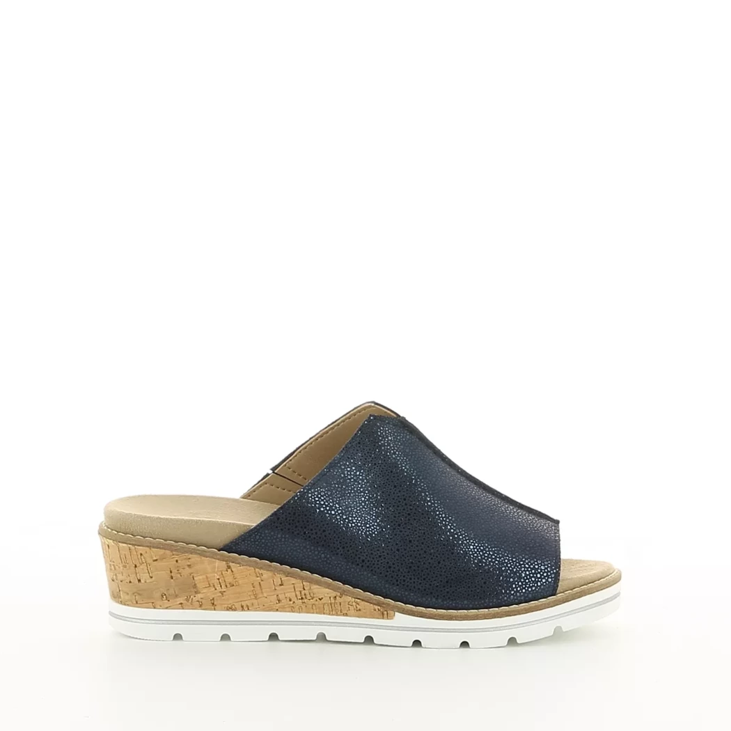 Image (2) de la chaussures Aco Shoes - Mules et Sabots Bleu en Cuir nubuck