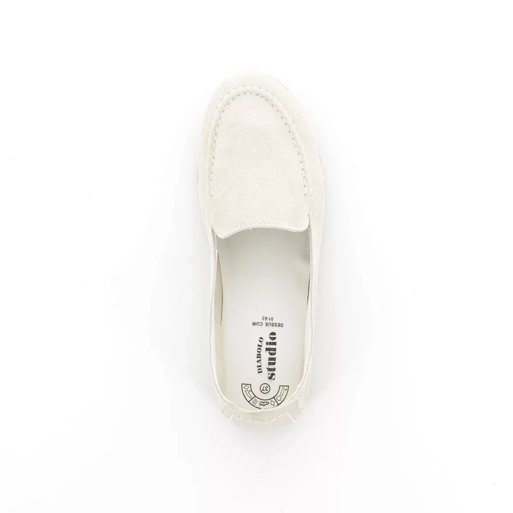 Image (6) de la chaussures Diabolo Studio - Mocassins Blanc en Cuir nubuck