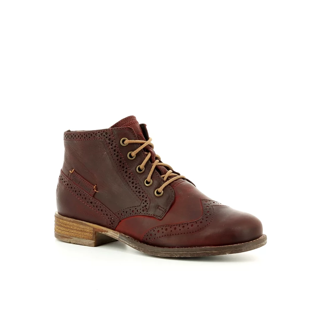 Image (1) de la chaussures Josef Seibel - Bottines Rouge en Cuir