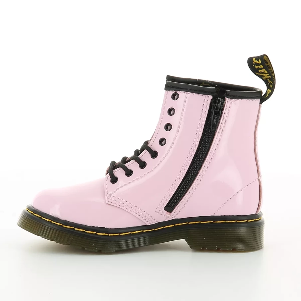 Image (4) de la chaussures Dr. Martens - Bottines Rose en Cuir vernis