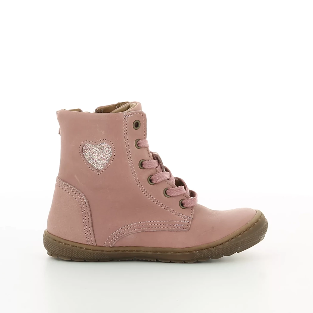 Image (2) de la chaussures Norvik - Bottines Rose en Cuir