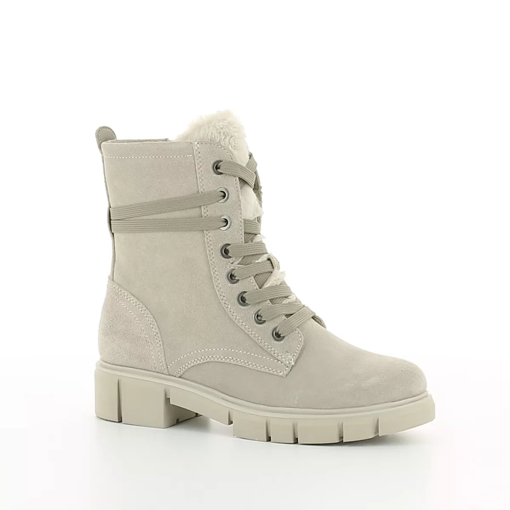 Image (1) de la chaussures Marco Tozzi - Bottines Beige en Cuir nubuck