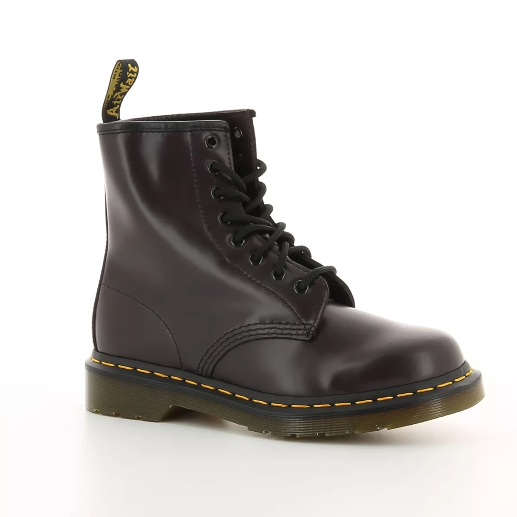 Image (1) de la chaussures Dr. Martens - Bottines Bordeaux en Cuir