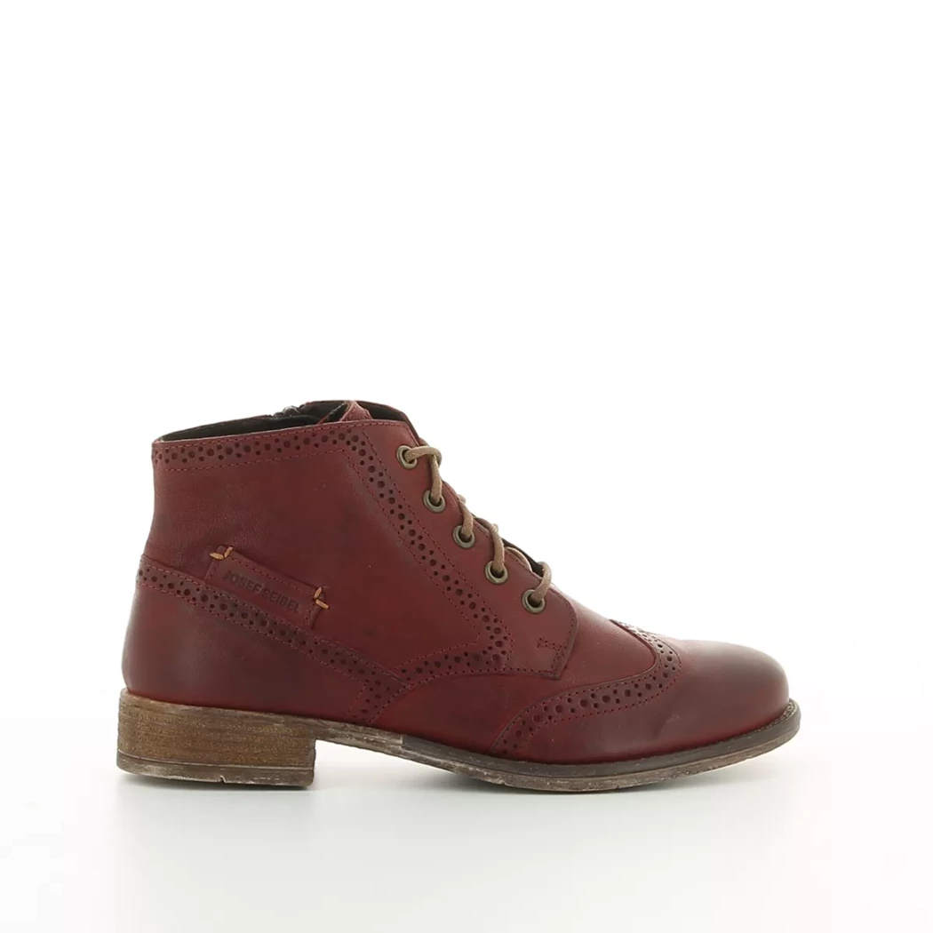 Image (2) de la chaussures Josef Seibel - Bottines Bordeaux en Cuir