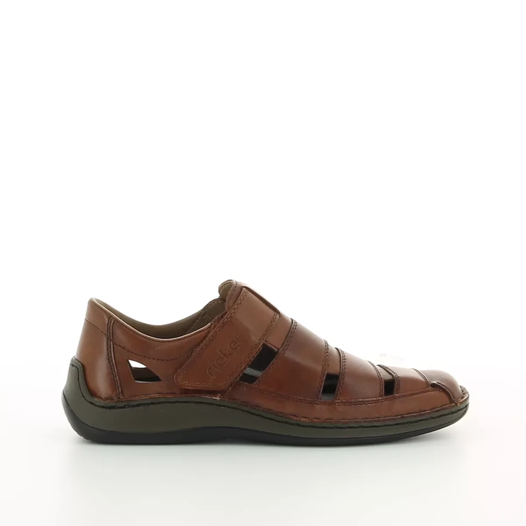 Image (2) de la chaussures Rieker - Sandales et Nu-Pieds Cuir naturel / Cognac en Cuir