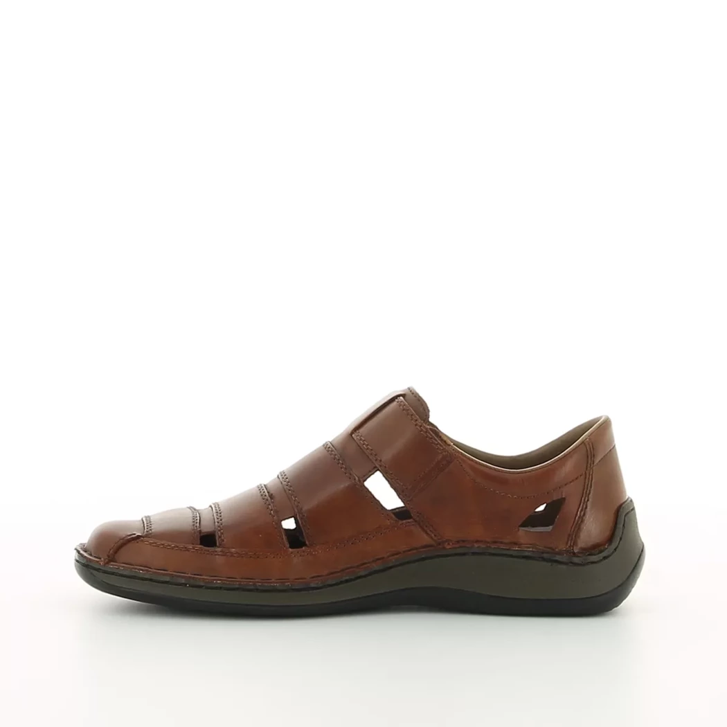 Image (4) de la chaussures Rieker - Sandales et Nu-Pieds Cuir naturel / Cognac en Cuir