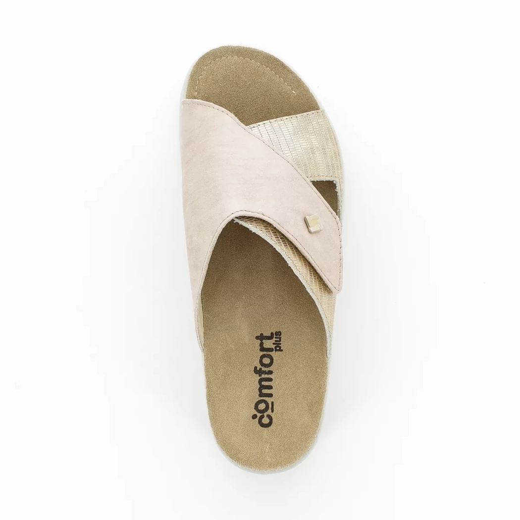 Image (6) de la chaussures Comfort Plus - Mules et Sabots Rose en Cuir