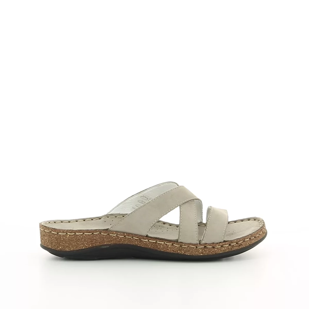 Image (2) de la chaussures Calba - Mules et Sabots Beige en Cuir nubuck