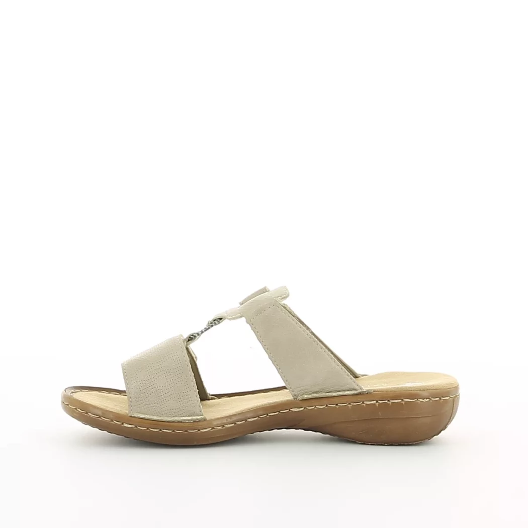 Image (4) de la chaussures Rieker - Mules et Sabots Taupe en Cuir