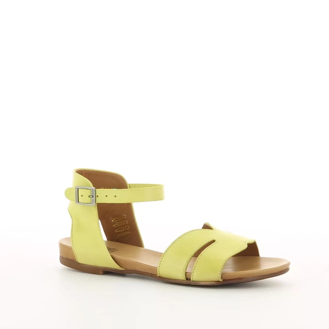 Image (1) de la chaussures Miz Mooz - Sandales et Nu-Pieds Jaune en Cuir