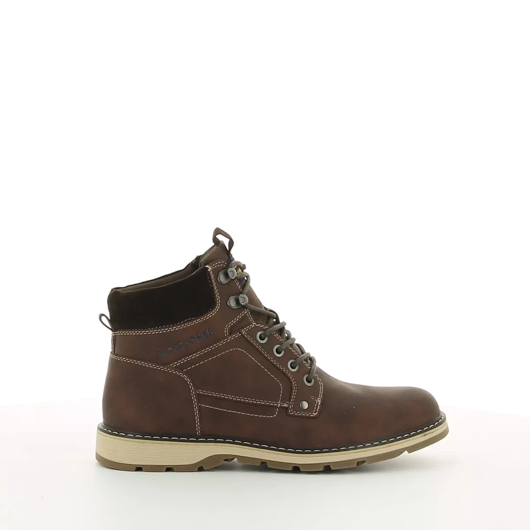 Image (2) de la chaussures Jack & Jones - Bottines Marron en Cuir synthétique