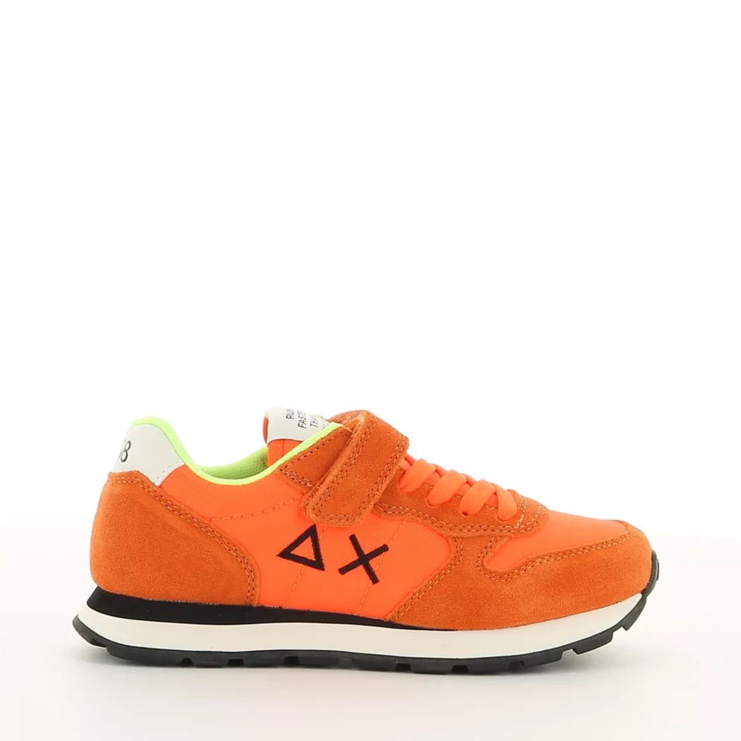 Image (2) de la chaussures Sun68 - Baskets Orange en Cuir nubuck