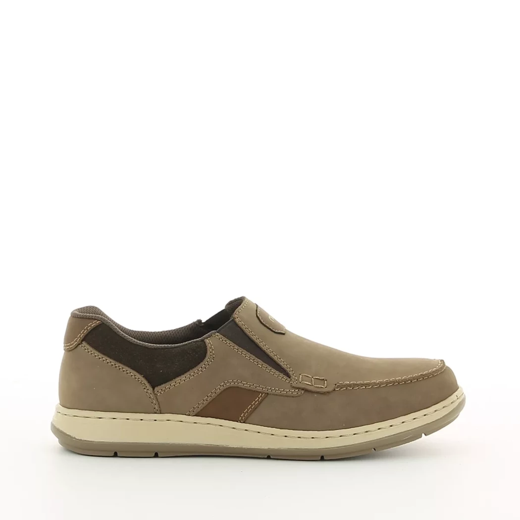 Image (2) de la chaussures Rieker - Mocassins Taupe en Cuir nubuck