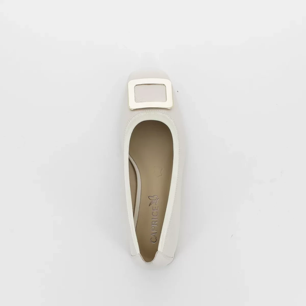 Image (6) de la chaussures Caprice - Escarpins Beige en Cuir vernis